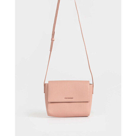 Bandolera Cuerina Solapa Rosa Viejo