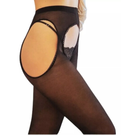 Conjunto de Tul + Panty Portaligas Liso Negro