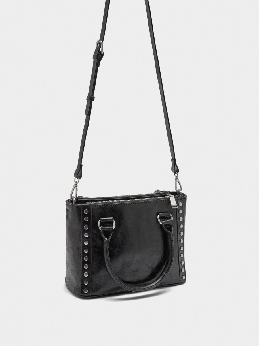 Bolso Tote Con Tachuelas negro