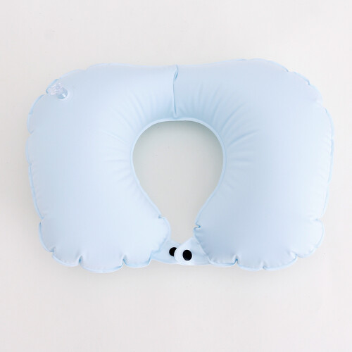 Almohada De Viaje Inflable - Color Pastel - Celeste Almohada De Viaje Inflable - Color Pastel - Celeste
