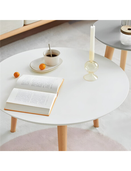 MESA AUXILIAR BAMBOO C/ BLANCO D50CM/H47CM MESA AUXILIAR BAMBOO C/ BLANCO D50CM/H47CM