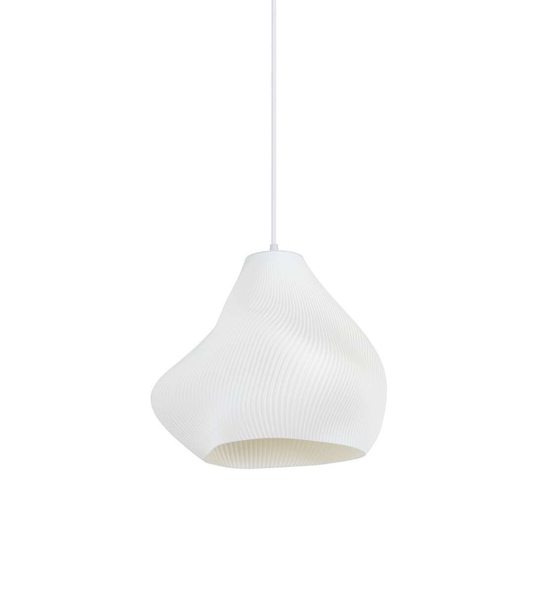 Colgante Líneas Ondulantes Color Blanco 30cm 
