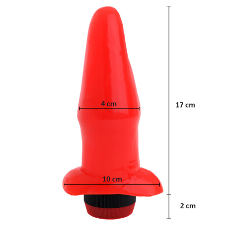 Estaca Anal L Con Vibrador Rojo