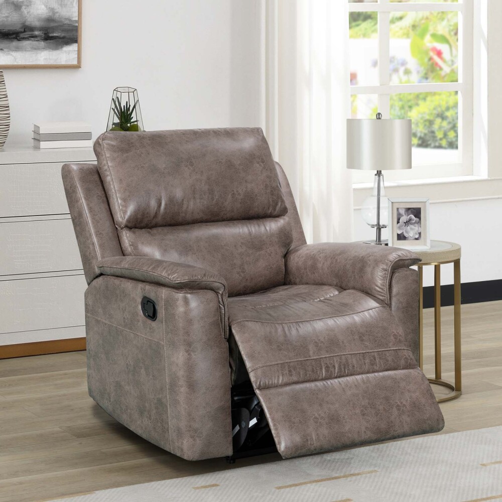 RECLINER MANUAL TELA MARRON LAGOS MOKA