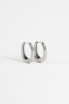 Aros acero ovalados bold plateado