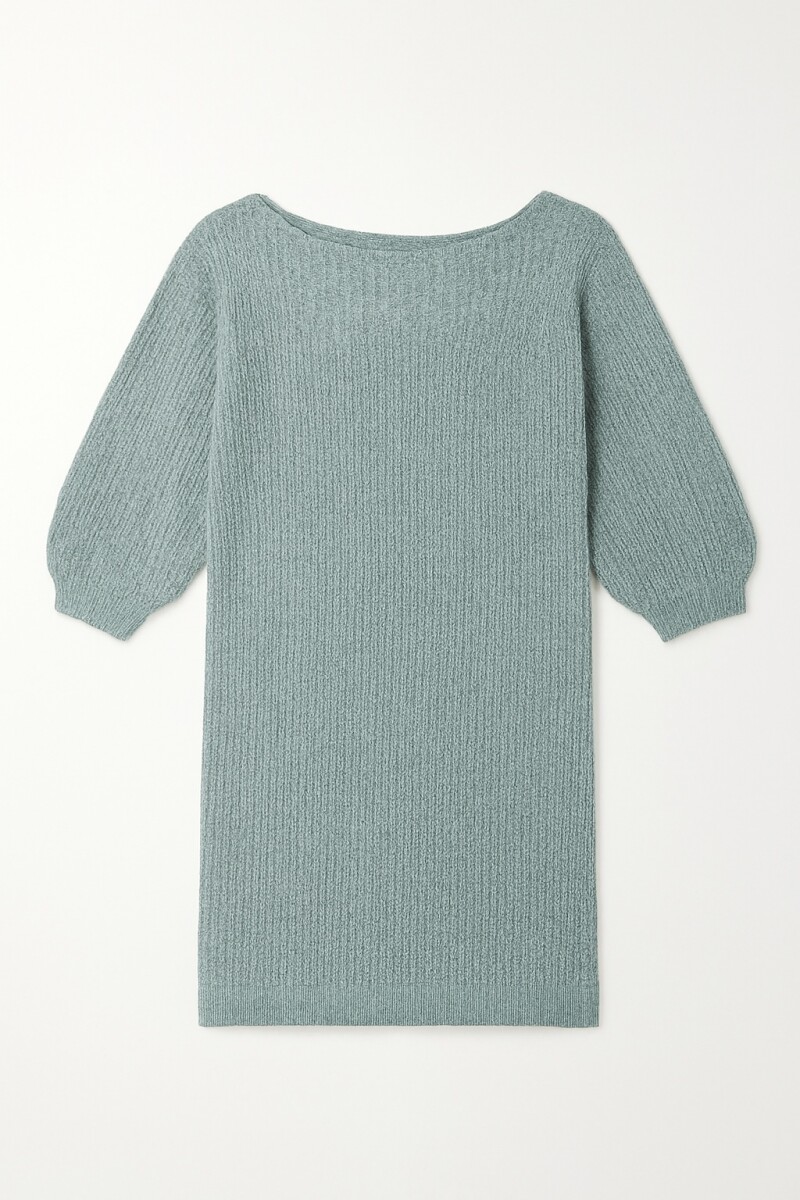 Vestido m/l tejido - Verde menta 