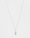 Cadena Corta con Dije Strass Collar Con Dije De Gota - Plateado Rodio