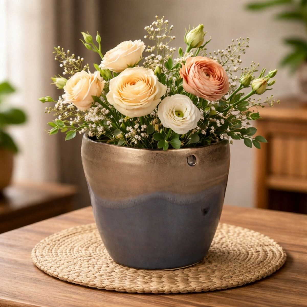 FLORERO VOLCAN Negro Medium 