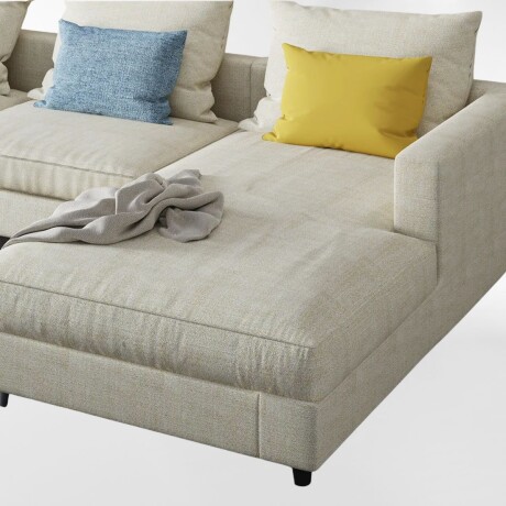 Sofá con chaise RIU Beige - DERECHO