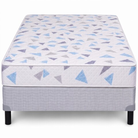 Sommier Zafiro Azurita 1 Plaza Y Media 110x190cm | Colchón + Base Sommier Zafiro Azurita 1 Plaza Y Media 110x190cm | Colchón + Base