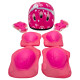 Set Casco, Rodillera y Coderas Rosado