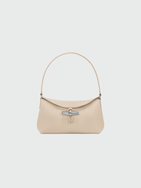 Longchamp -Bolso de hombro talle S, Roseau Beige