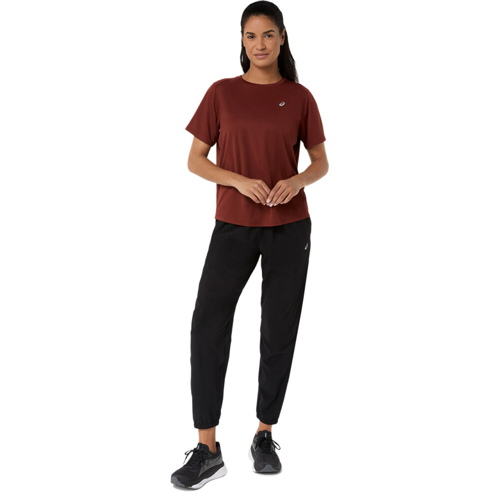 Polo Running Asics Silver SS Top Mujer Singed Red