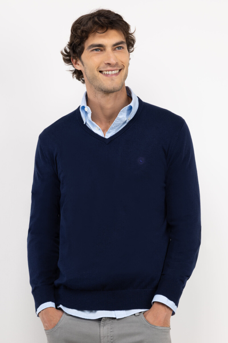 Jersey Cuello Pico Marino