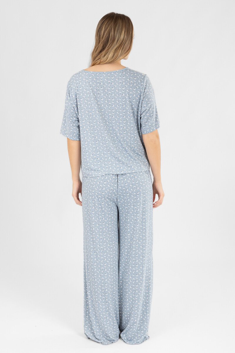 Pijama milena con pant Gris