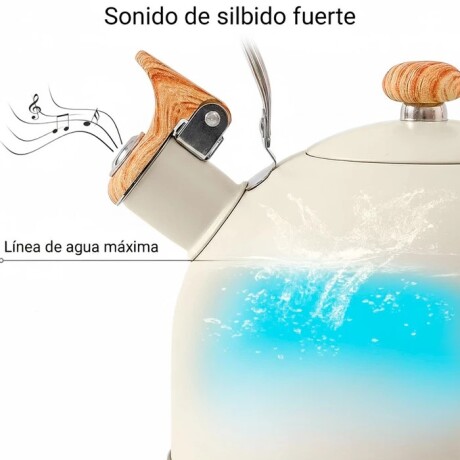 Pava Caldera Sonifer 2.5l Silbato Acero Inoxidable Inducción Blanco