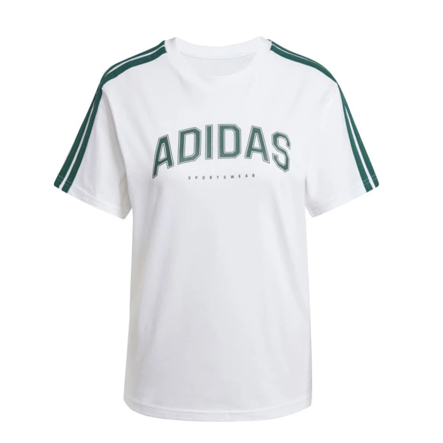 Remera de Mujer Adidas Lounge Soft Side Graphic Blanco - Verde