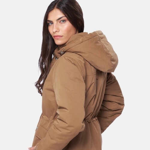 Campera Dama Sherpa Abrigo Impermeable Legacy Beige