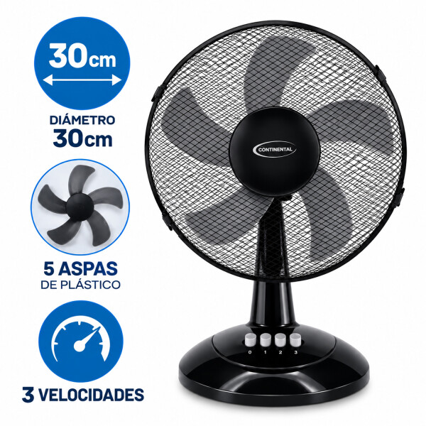 Ventilador De Mesa Ks-vm305ab VENTILADOR DE MESA KASSEL 30CM VM305AB