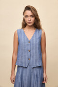 CHALECO JACARANDA STRIPED Azul Marino