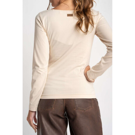 Remera Algodon Elastano Nacar