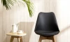 Silla Eames Joly - Acolchonado - Base De Madera Negro