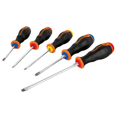 JUEGO 5 DESTORNILLADORES (3PAL-2PHIL) MANGO BIMATERIAL TRUPER DTJ-5B N/a