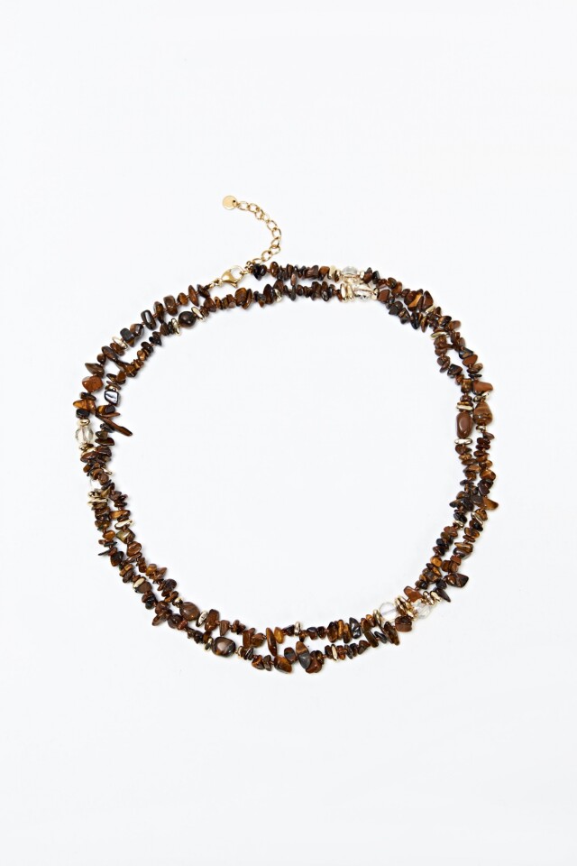 Collar de piedras tostado