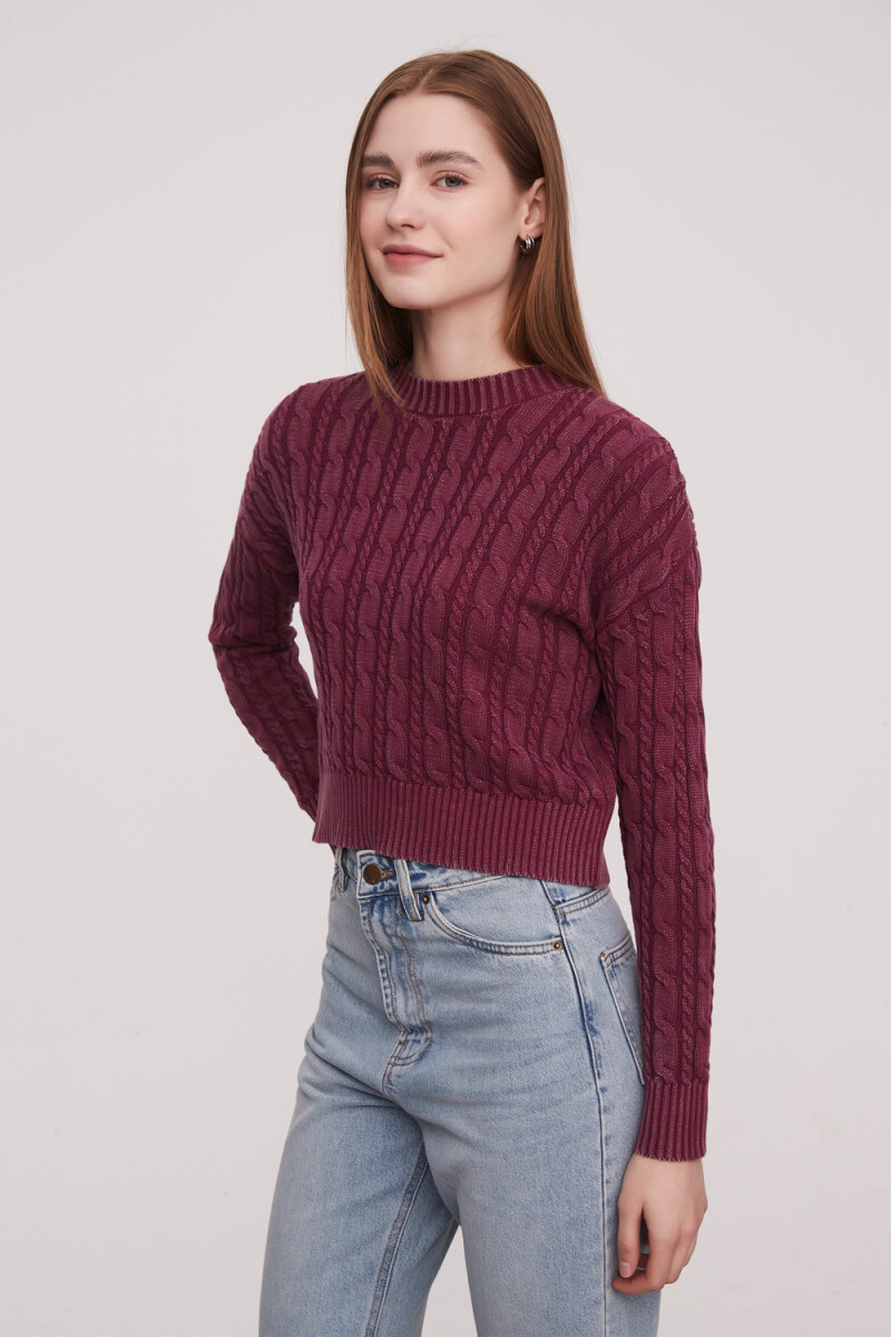 Sweater Linni - Bordeaux Oscuro 