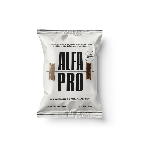 Alfajor Protéico Reducido en calorías Chocolate Blanco caja x 8 unidades Alfapro Alfajor Protéico Reducido en calorías Chocolate Blanco caja x 8 unidades Alfapro