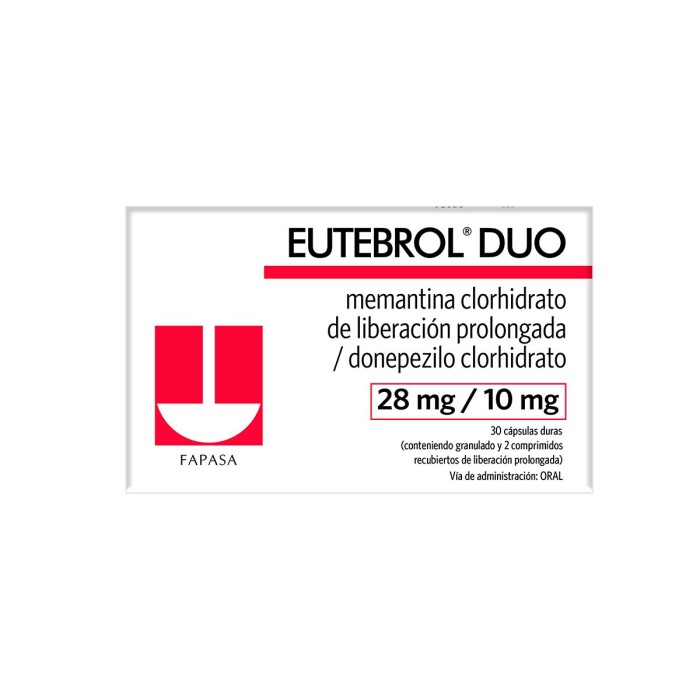EUTEBROL DUO 28 MG/10 MG X 30 CAPS DURAS única