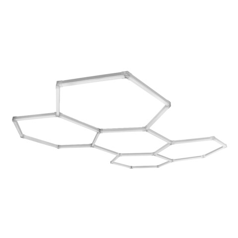 Luminaría LED hexagonal 5 módulos 168W cálida IX4648