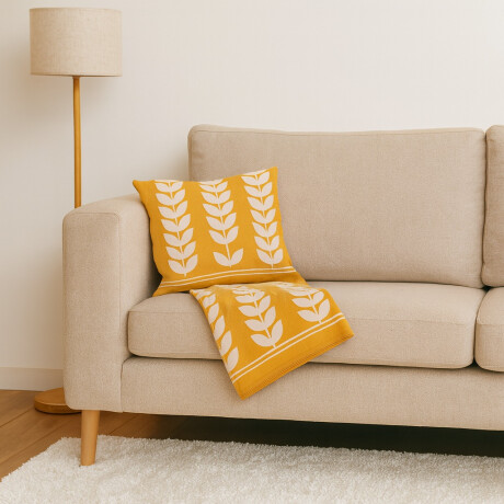 Manta de Algodon Flores 1.25mx1.5m - Mostaza Manta de Algodon Flores 1.25mx1.5m - Mostaza