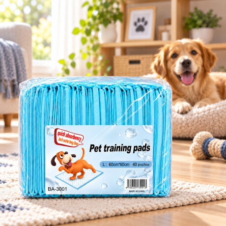 Pañales de Entrenamiento para Mascotas Talle L 40 Unidades Celeste