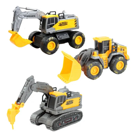 Set Juguetes X6 Máquinas de Construcción Plástico Resistente Amarillo/negro