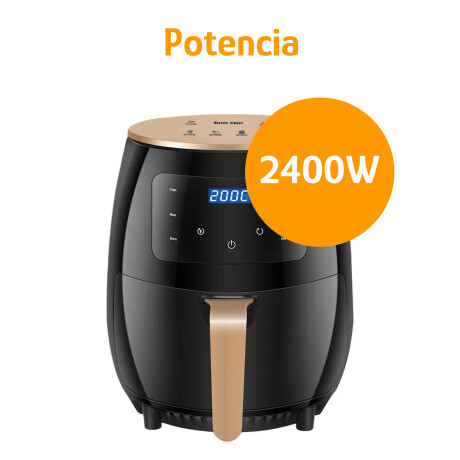 Freidora de Aire Sin Aceite 6L 1800W con Timer Silver Crest Negro/dorado