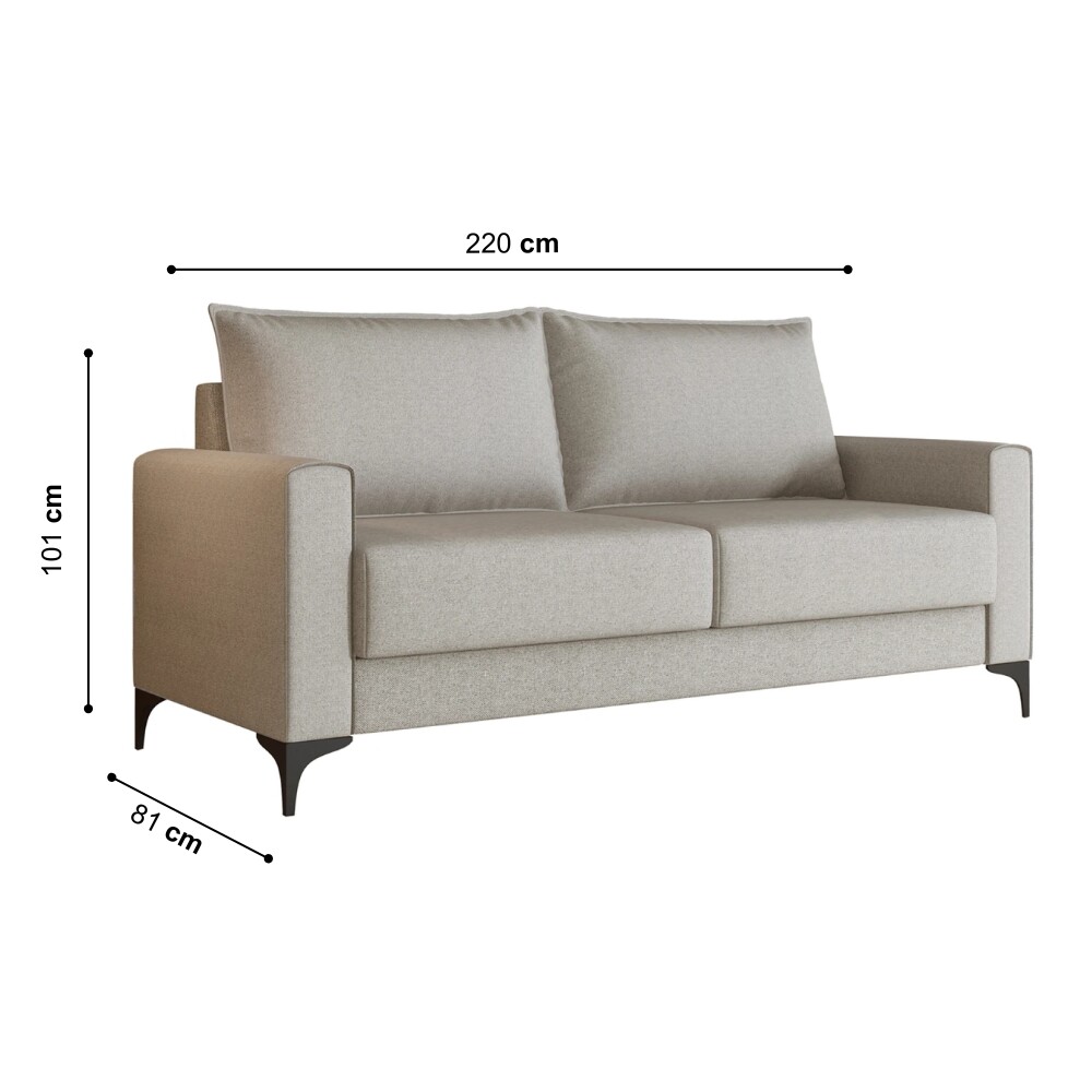 Sofá sillón 3 cuerpos - patas en metal Sofá sillón 3 cuerpos - patas en metal