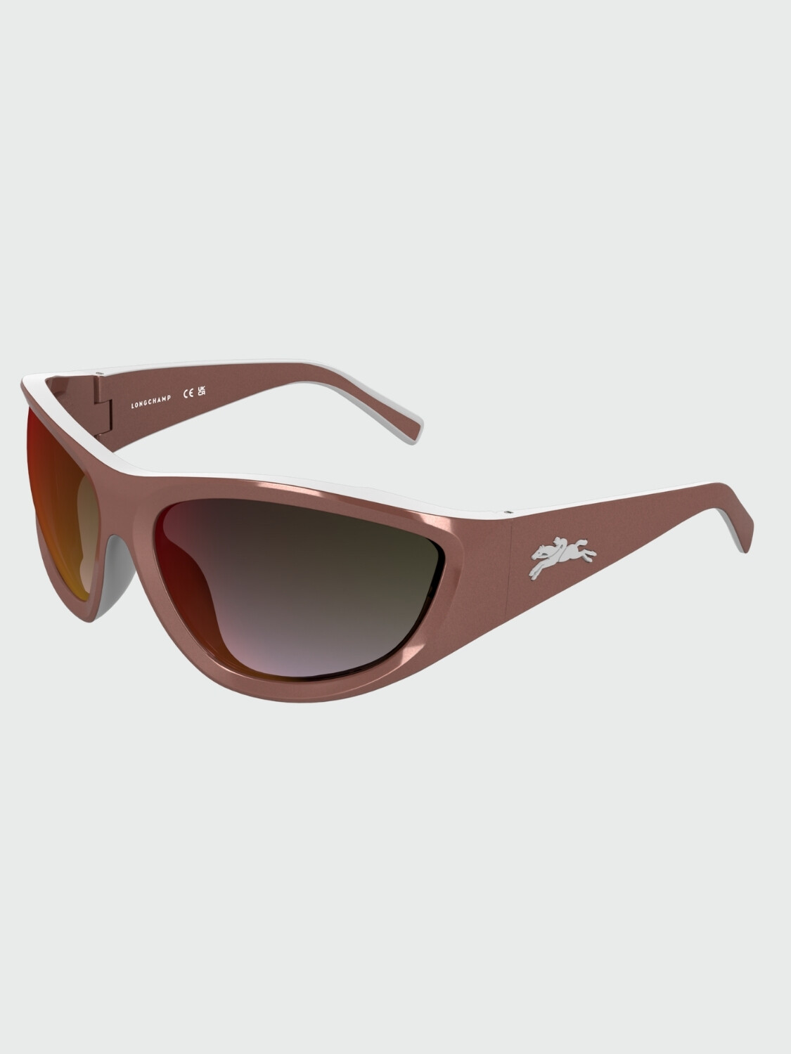 LONGCHAMP - Lentes de Sol Borgoña Metalizado Alta Automática