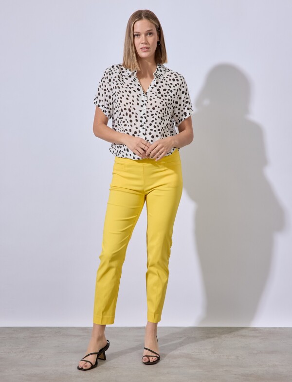 Pantalon Recto Modelador AMARILLO