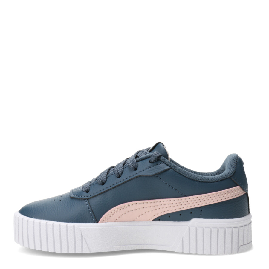 Championes Infantiles Puma Carina 2.0 Azul Petroleo - Rosado