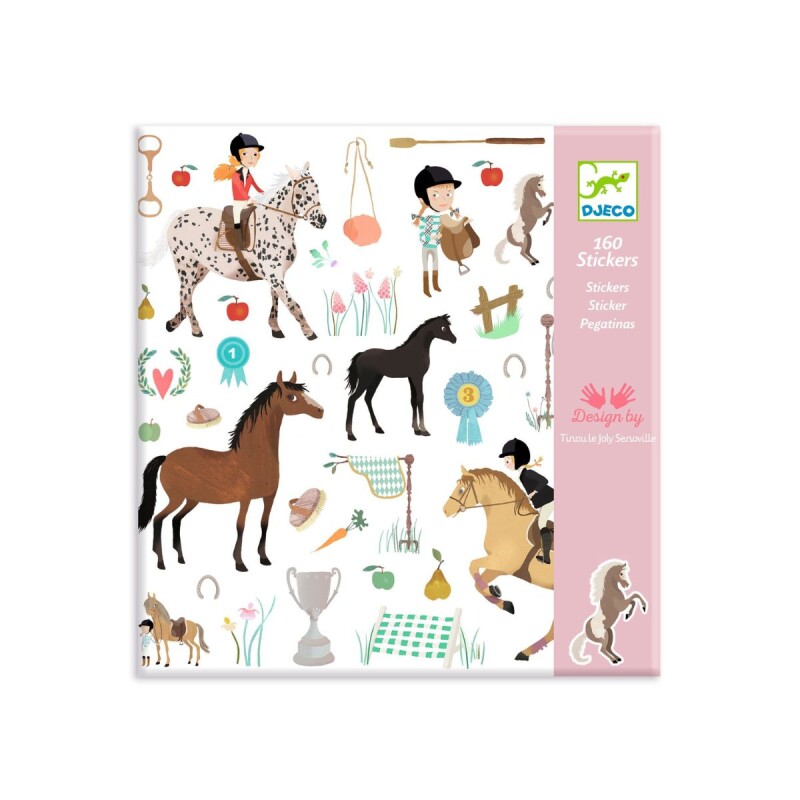 Set de 160 stickers Caballos
