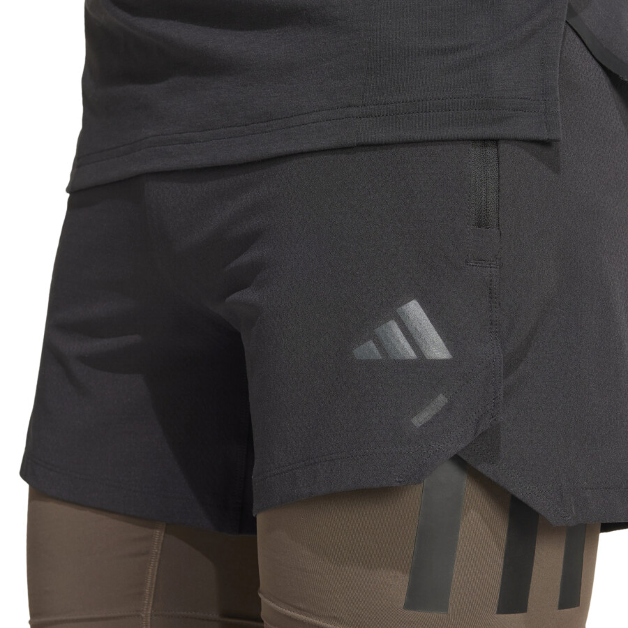 Short de Hombre Adidas 2 en 1 Power Workout Negro - Marrón