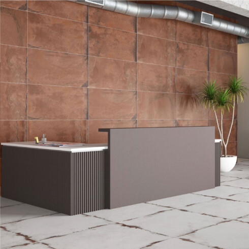 Porcelanato Gris Metálico Lapado 49X99Cm Piso Pared GAMAS DE GRIS