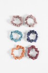 Set 6 gomitas scrunchie multicolor
