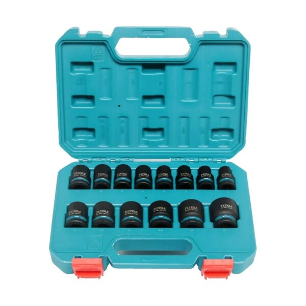 Juego Tubos Dados de Impacto 1/2" Total Industrial 14pz Maletín Juego Tubos Dados de Impacto 1/2" Total Industrial 14pz Maletín