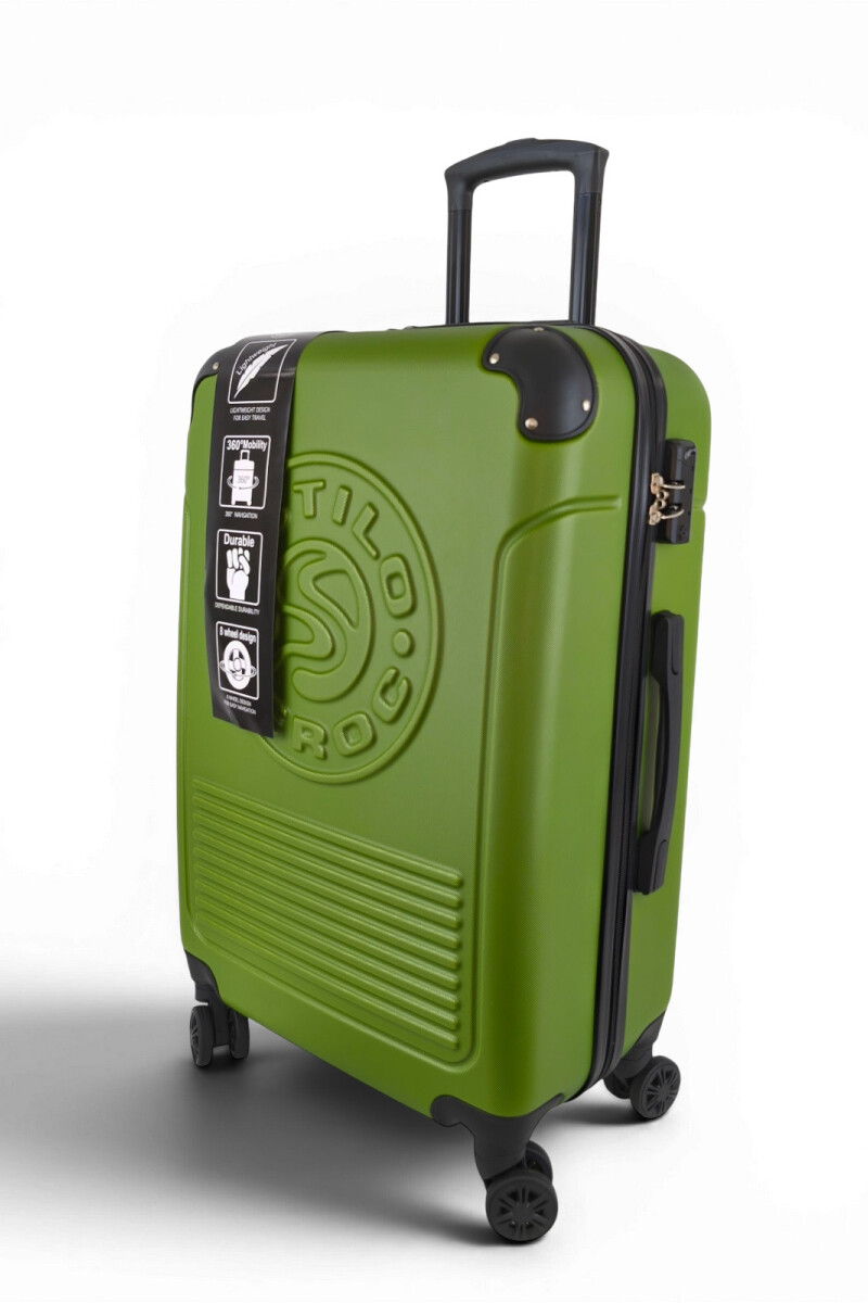 Valija mediana ABS (fibra) de 24" Verde