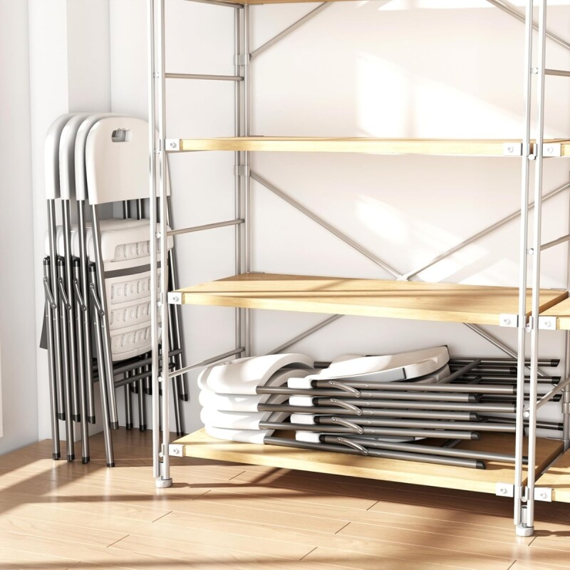 Silla Plegable Metálica Pvc Hdpe BLANCO