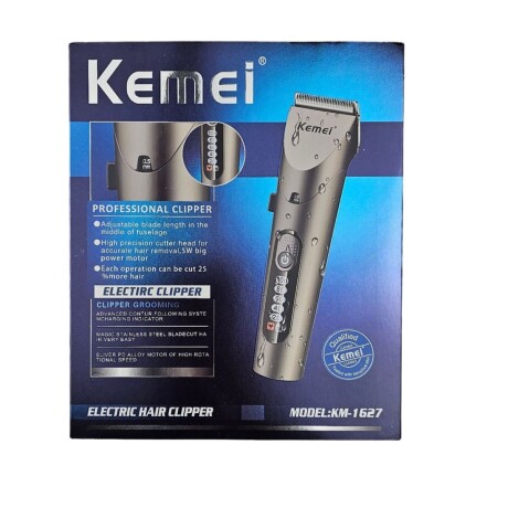 Corta Pelo Barba Profesional Inalámbrica KEMEI KM-1627 Gris