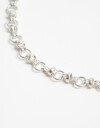 Collares Cortos Metal Collar Corto Cadena Metal - Plateado Plata Cepillada Mate