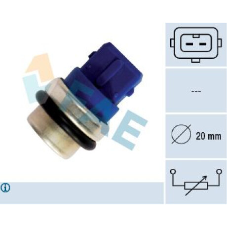 BULBO INTERRUPTOR - TEMP. VW/SEAT S/ROSCA 2TERM. AZUL FAE BULBO INTERRUPTOR - TEMP. VW/SEAT S/ROSCA 2TERM. AZUL FAE